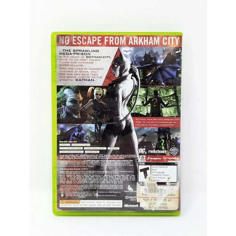 Batman: Arkham City Game & Manual Microsoft Xbox 360, 2011 CIB Tested